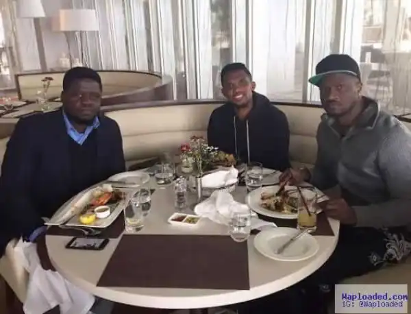 Photo: Peter Okoye Hangs Out With Samuel Eto